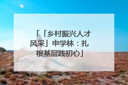 「乡村振兴人才风采」申学林：扎根基层践初心
