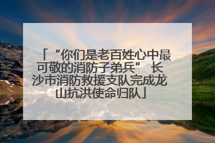 “你们是老百姓心中最可敬的消防子弟兵” 长沙市消防救援支队完成龙山抗洪使命归队