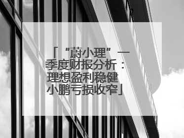“蔚小理”一季度财报分析：理想盈利稳健 小鹏亏损收窄