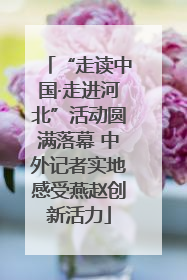 “走读中国·走进河北”活动圆满落幕 中外记者实地感受燕赵创新活力