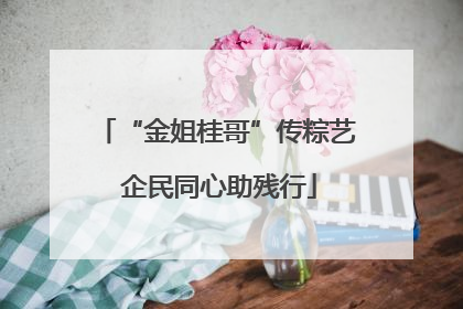 “金姐桂哥”传粽艺 企民同心助残行