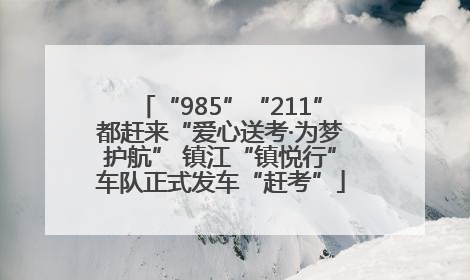 “985”“211”都赶来“爱心送考·为梦护航” 镇江“镇悦行”车队正式发车“赶考”