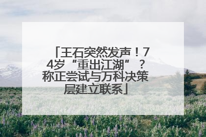 王石突然发声！74岁“重出江湖”？称正尝试与万科决策层建立联系