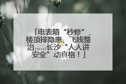 电表箱“秒修”、楼顶排隐患、飞线整治……长沙“人人讲安全”动真格！