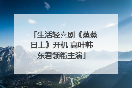 生活轻喜剧《蒸蒸日上》开机 高叶韩东君领衔主演