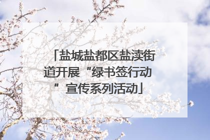 盐城盐都区盐渎街道开展“绿书签行动”宣传系列活动