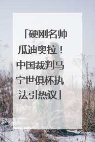 硬刚名帅瓜迪奥拉！中国裁判马宁世俱杯执法引热议