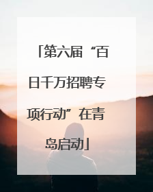 第六届“百日千万招聘专项行动”在青岛启动