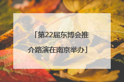 第22届东博会推介路演在南京举办