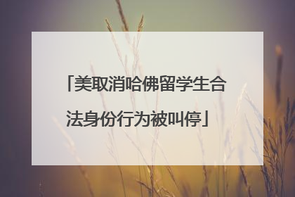 美取消哈佛留学生合法身份行为被叫停