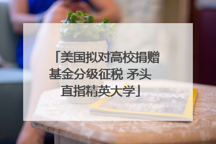 美国拟对高校捐赠基金分级征税 矛头直指精英大学