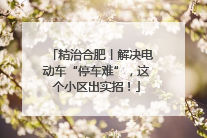 精治合肥丨解决电动车“停车难”，这个小区出实招！