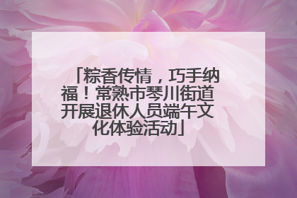 粽香传情,巧手纳福!常熟市琴川街道开展退休人员端午文化体验活动