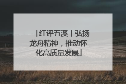 红评五溪丨弘扬龙舟精神，推动怀化高质量发展