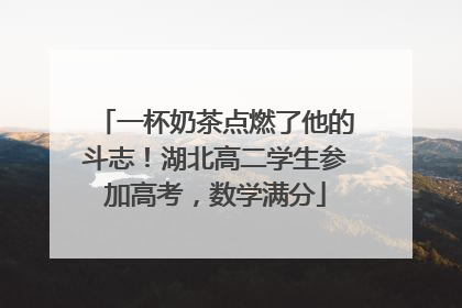一杯奶茶点燃了他的斗志！湖北高二学生参加高考，数学满分