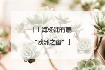 上海杨浦有扇“欧洲之窗”