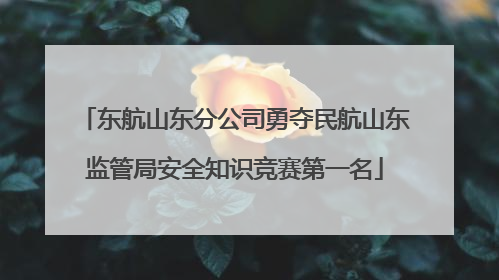 东航山东分公司勇夺民航山东监管局安全知识竞赛第一名