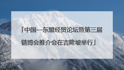 中国—东盟经贸论坛暨第三届链博会推介会在吉隆坡举行
