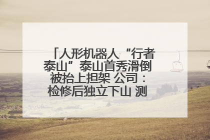 人形机器人“行者泰山”泰山首秀滑倒被抬上担架 公司：检修后独立下山 测试就是为暴露问题