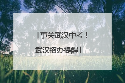 事关武汉中考！武汉招办提醒