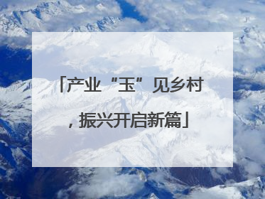 产业“玉”见乡村，振兴开启新篇