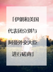 伊朗和美国代表团分别与阿曼外交大臣进行磋商