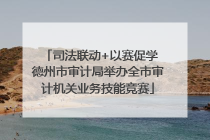 司法联动+以赛促学 德州市审计局举办全市审计机关业务技能竞赛