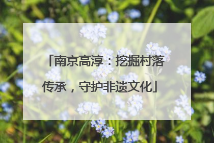 南京高淳：挖掘村落传承，守护非遗文化