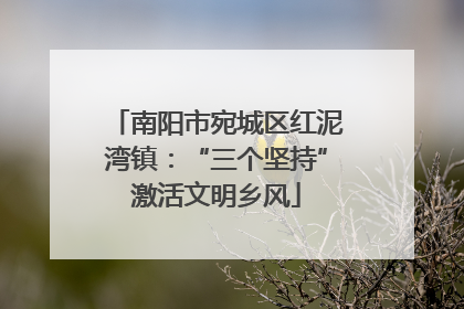 南阳市宛城区红泥湾镇：“三个坚持”激活文明乡风
