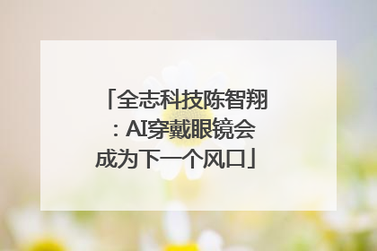 全志科技陈智翔：AI穿戴眼镜会成为下一个风口