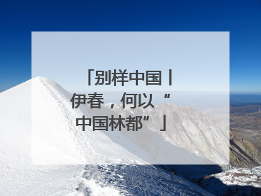 别样中国丨伊春，何以“中国林都”