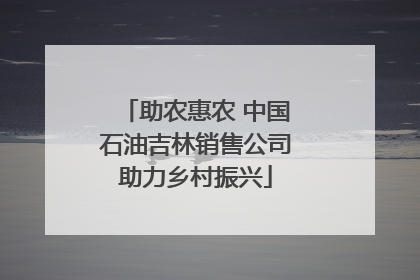 助农惠农 中国石油吉林销售公司助力乡村振兴