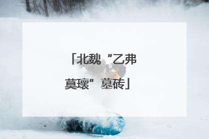 北魏“乙弗莫瓌”墓砖