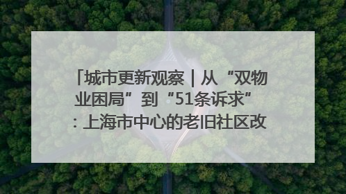 城市更新观察｜从“双物业困局”到“51条诉求”：上海市中心的老旧社区改造如何破题过关？