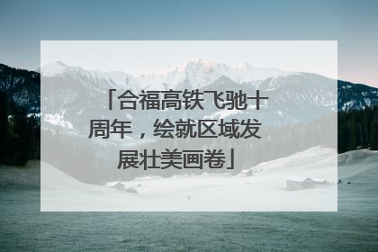 合福高铁飞驰十周年，绘就区域发展壮美画卷