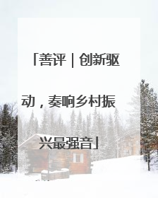 善评｜创新驱动，奏响乡村振兴最强音