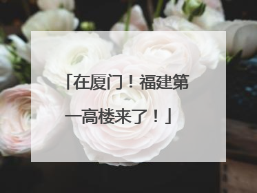 在厦门！福建第一高楼来了！