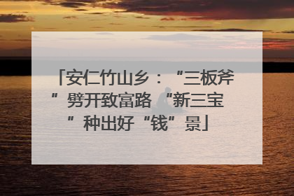 安仁竹山乡：“三板斧”劈开致富路 “新三宝”种出好“钱”景