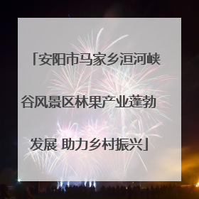 安阳市马家乡洹河峡谷风景区林果产业蓬勃发展 助力乡村振兴
