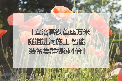 宜涪高铁首座万米隧道进洞施工 智能装备集群提速4倍