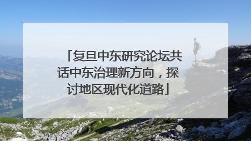 复旦中东研究论坛共话中东治理新方向，探讨地区现代化道路