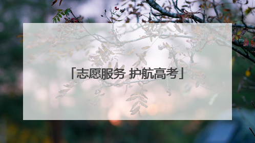 志愿服务 护航高考
