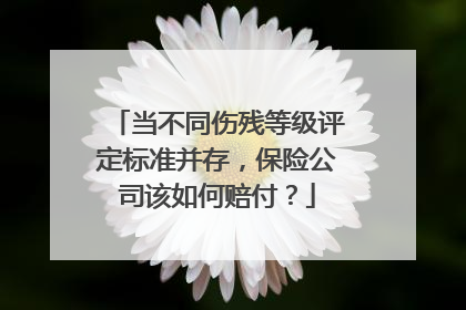 当不同伤残等级评定标准并存，保险公司该如何赔付？