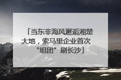 当东非海风邂逅湘楚大地，索马里企业首次“组团”刷长沙
