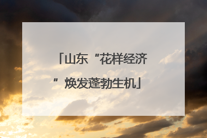 山东“花样经济”焕发蓬勃生机