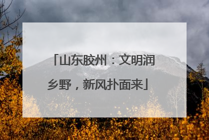 山东胶州：文明润乡野，新风扑面来