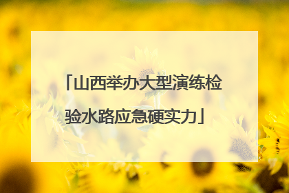 山西举办大型演练检验水路应急硬实力