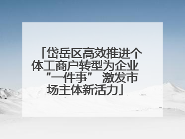 岱岳区高效推进个体工商户转型为企业“一件事” 激发市场主体新活力
