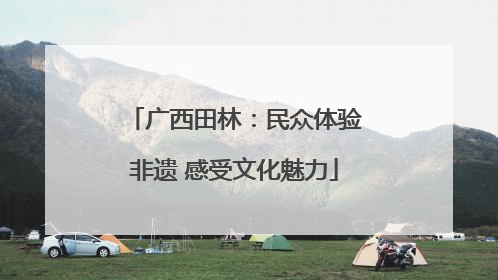 广西田林：民众体验非遗 感受文化魅力