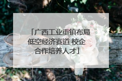 广西工业重镇布局低空经济赛道 校企合作培养人才